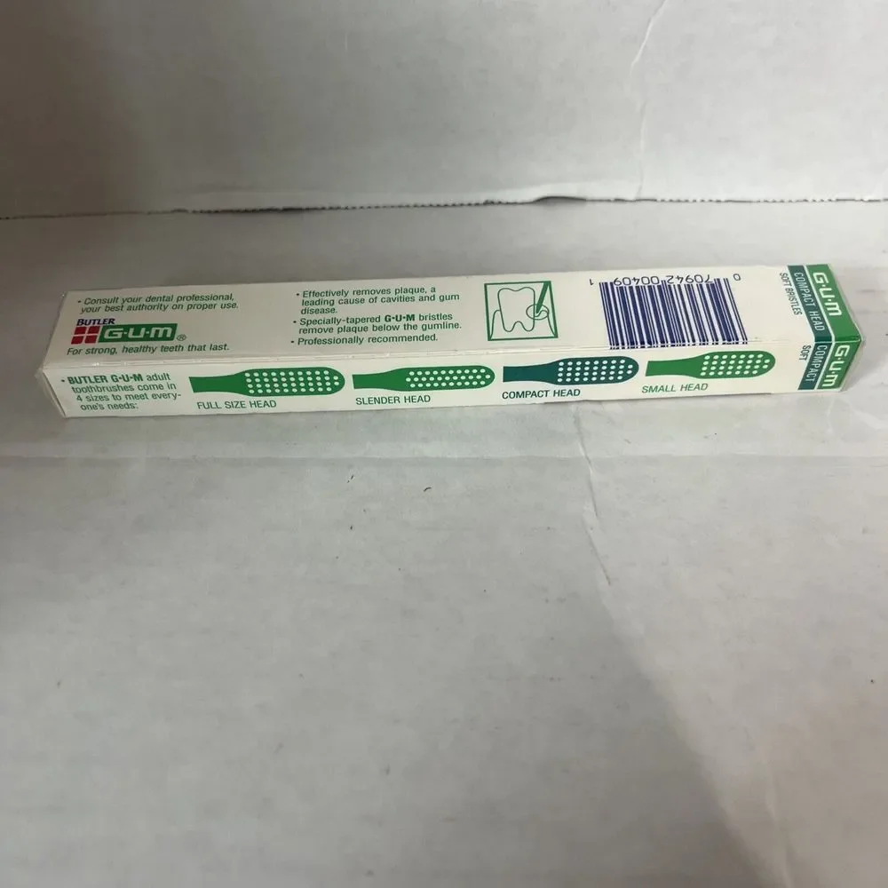 NOS VTG Gum Butler Soft‎ Compact Head Toothbrush 409